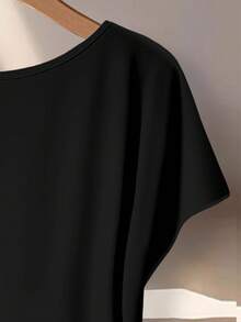 EMERY ROSE Women's Leaf Print Tie Bow Blouse And Straight Leg Loose Pants 2 Pieces Set Spring - Multicolor - View 3