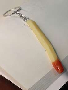 Joivida 逼真薯条钥匙扣，带有番茄酱滴落效果和薯条吊坠，耐用PVC材质，新奇配饰，快餐爱好者的可爱土豆礼物，可挂在钱包、车钥匙、手机包上，收藏礼品创意，独特纪念品 - 彩色 - 查看 10