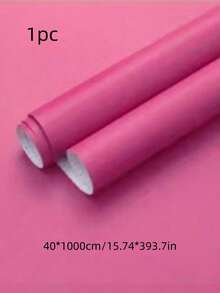 1pc Waterproof Self-Adhesive Wallpaper, Popular Wallpaper, Renovation Stickers, Background Wall Decoration - Hot Pink - View 5