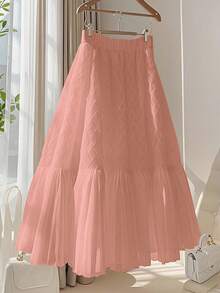 Franclia Chân váy xếp ly chữ A bằng vải chiffon phối nhiều mảnh, thời trang, thanh lịch, đa năng dành cho nữ, thích hợp cho công sở, mùa hè. - Hồng - Xem 2