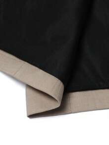 Manfinity Mode 男士纯色翻领长袖西装外套和裤子商务套装 - 卡其色 - 查看 6