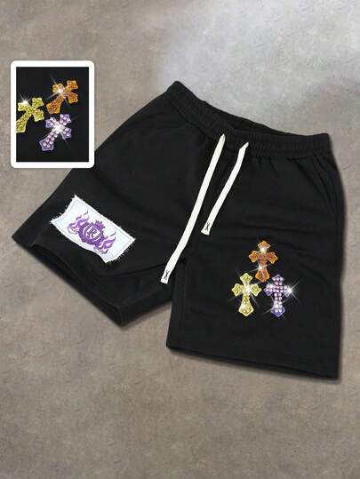 Street Life Pantaloncini casual unisex con grafica di testo in inglese americano