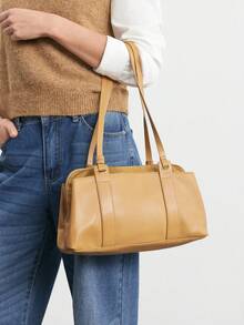 SHECARRY Women's Tote Bag, Fashion Versatile Shoulder Bag, Large Capacity Handbag - Brown - View 8