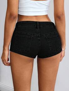 Jeanoix Short en jean sexy grande taille pour femmes