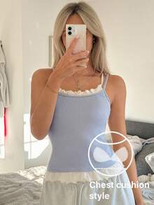 DAZY Women 2 In 1 Padded Camisole Top - Blue - View 3