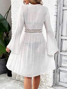 Swim Lushoire 和服腰雙圈帶和服 - 白色 - 查看 3