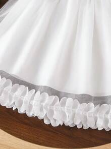 Souflis Souflis 女童3D立体花卉网纱连衣裙，适合外出、公园、度假等场合。 - 白色 - 查看 9