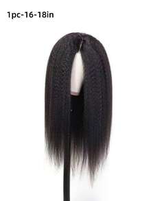 1件 - 模特假发，供美发师和美容模特进行培训和练习使用，包含一个夹子。 - 黑色 - 查看 2