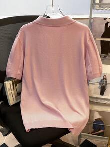 Manfinity Joysei Áo thun dệt kim cổ polo tay ngắn màu trơn thường ngày cho nam - Nhiều màu - Xem 2