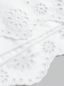 Đầm chữ A tay phồng màu đỏ thanh lịch dành cho bé gái lớn, thích hợp mùa xuân/hè, thêu họa tiết, phù hợp cho các buổi họp mặt gia đình, lễ kỷ niệm và mặc hàng ngày. - trắng - Xem 6