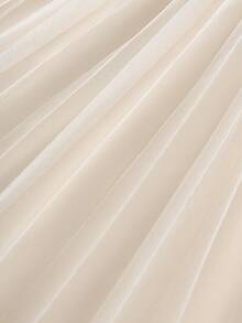 GlowEve 大码女式天鹅绒拼接网纱A字优雅日常通勤时尚法式街头复古百搭派对棕褐色拼接长袖连衣裙，早春 - 彩色 - 查看 7