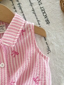 SHEIN Baby Girl Floral Print Casual Woven Shirt, Summer - Multicolor - View 3