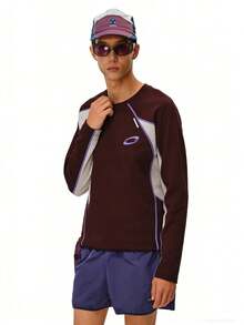 Manfinity Acti Log Men's Outdoor Casual Graphic Print Round Neck Long Sleeve T-Shirt - Multicolor - View 6