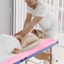 100PCS Disposable Massage Table Sheets, Pink Spa Bed Covers For Esthetician, Spa, Waxing, Lash, Tattoo, Salon Table, 31" X 71" (Pink) - Multicolor - View 2