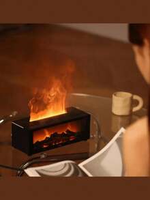 Sound Wave Technology Cold Fog Flame Oil Diffuser Oz Aromatherapy Humidifier With Timer And Automatic Closing Function, Suitable For Spa, Home, Yoga, Office And Bedroom. - Multicolor - View 2