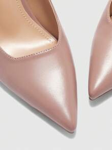 CUCCOO BIZCHIC Tacones altos de punta abierta, zapatos casuales de primavera para vacaciones de primavera, Pascua y Navidad - Rosa vieja - Ver 7