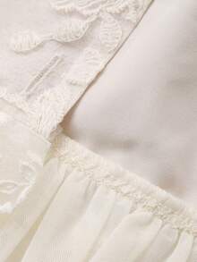 DAZY Cardigan femme en dentelle et patchwork, coupe slim, élégant et décontracté, blanc. Convient pour le printemps, l'été, la Saint-Valentin et les mariages - Blanc - Voir 8