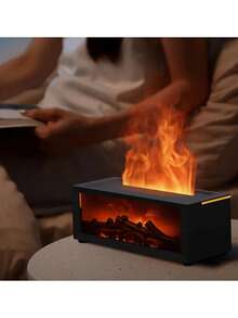 Sound Wave Technology Cold Fog Flame Oil Diffuser Oz Aromatherapy Humidifier With Timer And Automatic Closing Function, Suitable For Spa, Home, Yoga, Office And Bedroom. - Multicolor - View 3