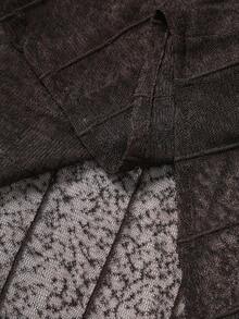 男士薄纱长袖单排扣衬衫，舒适柔软，休闲衬衫 - 咖啡棕 - 查看 4