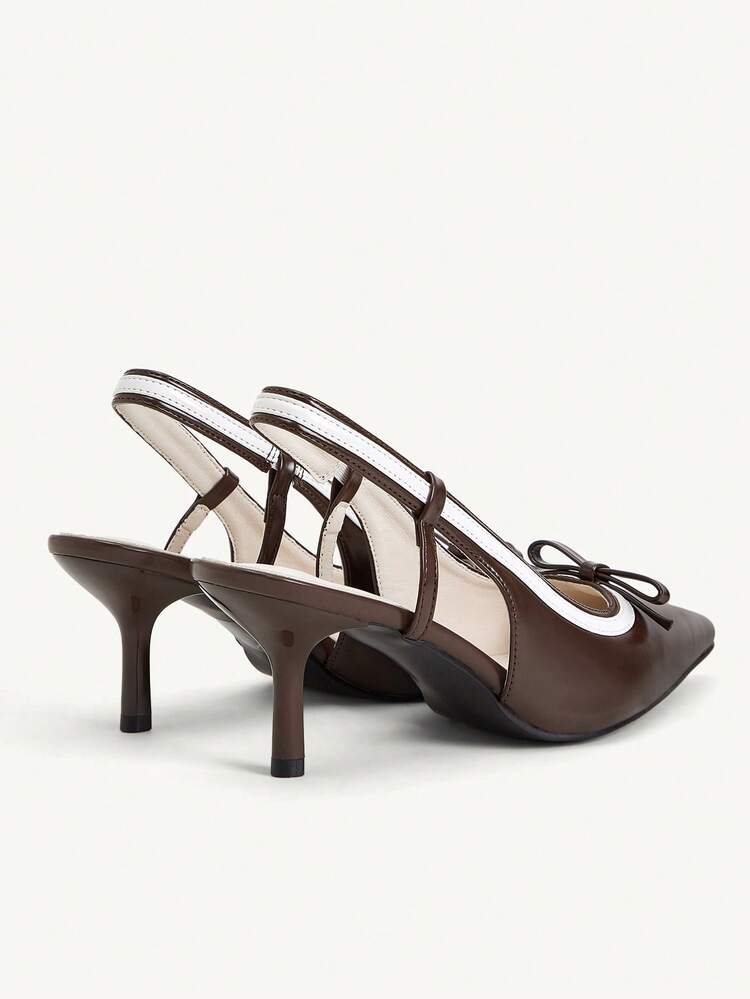 CUCCOO CHICEST Women's Pointed Toe Bow Decor Dress Pumps, Versatile & Fashionable High Heels For Daily Wear Valentine's Day Elegant Shoes