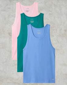 Playeras Calvin Klein 3 Piezas Para Hombre De Resaque En Algodón - Verde - Ver 2