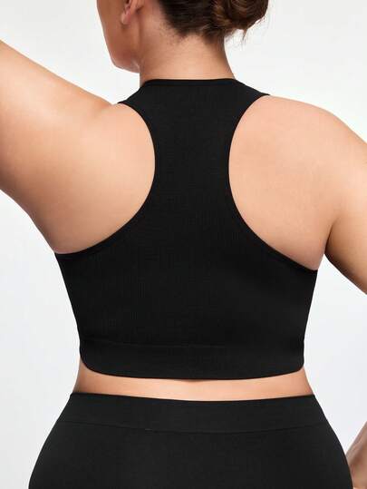 SHAPORA 1件装女士无缝纯色休闲简约舒适无钢圈文胸