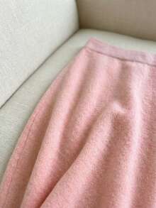 Franclia 优雅几何波点条纹长款A字针织半身裙，休闲百搭，适合通勤，秋冬季穿着 - 彩色 - 查看 6