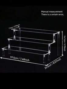 1件装奢华透明亚克力多层香水展示架 | 房间美容收纳展示架 家居装饰 返校季房间装饰 学习用品 - 彩色 - 查看 12