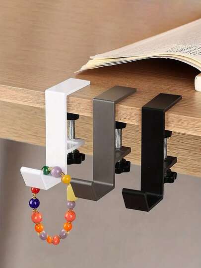 1PC Adjustable Table Edge Hook, High-Load Capacity, Durable, Versatile Storage For Backpacks, Water Bottles, Easy To Install, Stylish In,School Supplies,Back To School