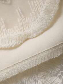 DAZY Women's Elegant Floral Embroidered Button Front Long Dress, Autumn - Ivory White - View 6