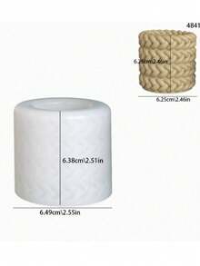 Silicone Molds For DIY Epoxy Resin Braided Twisted Rope Storage Boxes& Plaster Candle Jars - White - View 13