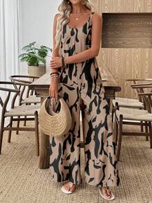 Faunlyn 女士休闲简约连体裤，春夏百搭 - 彩色 - 查看 4