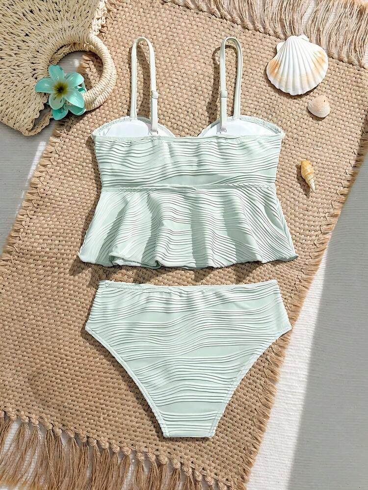 SHEKINI Dames Tweedelige Bikini Set Buis boven Afneembaar Verstelbaar