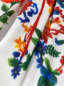 EMERY ROSE 女士休闲度假深V领无袖收腰显瘦长款印花连衣裙 - 彩色 - 查看 4