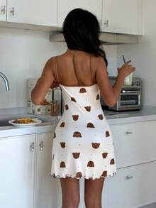 ZzzCrew 可爱小熊印花紧身吊带睡裙（女士款） - 彩色 - 查看 2