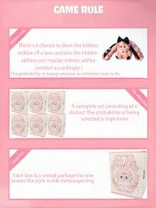 POKOJA LAND Blind Box(Non-Plush Filling),Fairy Tale Castle Rabbit Costume Blind Box Figures - 8 Total Models (6 Regular + 2 Hidden), ABS Collectible Toys With Lace Bow & Pearl Accents, Thoughtful Gift For Friends & Family, Unique Decor For Shelf/Desk Displays - Tide play blind box - View 6