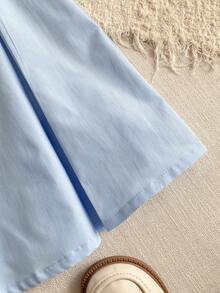 PrepCrw 女童学院风圆领短袖连衣裙 - 彩色 - 查看 6