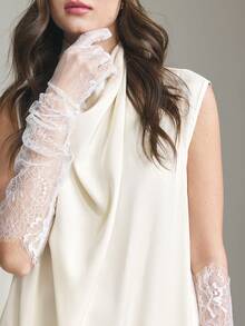 Ontre 2026 New Spring/Summer Women's Woven Satin Fabric High-End Romantic Valentine's Day Wedding Season Loose Asymmetric Hem Sleeveless Top And Wide-Leg Suit Set, Women's Business Casual Independence Day Urban Chic Minimalist Fashion Commuter - Apricot - View 3