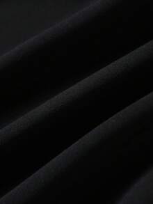 Modelyn Chân váy chữ A màu trơn, chất liệu lưới thêu họa tiết trang nhã, cỡ lớn, phù hợp cho mùa xuân và mùa thu. - màu đen - Xem 3