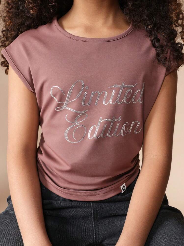 Rhinestone Limited Edition Text Tee