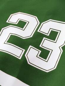 Manfinity Campus Court Men's Casual Everyday Commute Fashion Street Sporty Numeric & Letter Print Striped Contrast Color Loose Fit T-Shirt, Summer - Multicolor - View 5