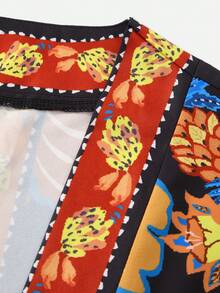 Swim Vcay Women's Casual All-Over Allover Print Kimono Cover Up, Summer - Multicolor - View 4