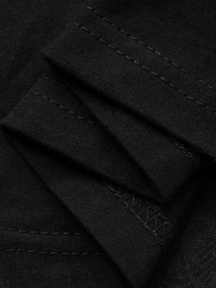 Women's Solid Color Patchwork Short Sleeve Casual T-Shirt