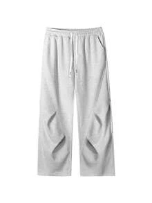 Gym Rark Men's Solid Color Casual Sports Pants - Grey - View 6