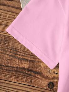 THE POWERPUFF GIRLS X SHEIN Tween Girls' Casual Fashionable Street Style Leopard Print Bow Cartoon Graphic Loose Fit T-Shirt And Shorts Set, Summer - White - View 6