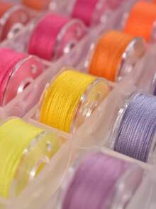 9pcs/25pcs/36pcs Sewing Machine Bobbin Threads, Easy Mini, Handmade Sewing Thread, Portable Handheld Punching Thread, Pre-Wound Spool Thread, DIY Embroidery Thread, Suitable For Embroidery And Sewing Machine - Multicolor - View 6