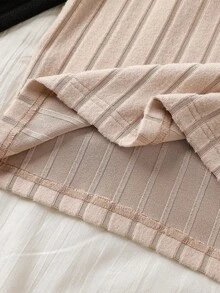 Bộ đồ ngủ cho bé gái tuổi teen - Bộ 2 món: Áo dài tay cổ tròn và quần dài, họa tiết trái tim và nơ, chất liệu gân, màu hồng, đen, be, ấm áp, thích hợp mặc nhà trong kỳ nghỉ lễ 2026, không thể thiếu trong mọi mùa. - Nhiều màu - Xem 9