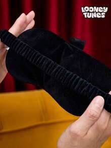 LOONEY TUNES X Joivida Daffy Duck Embroidered Polyester Sleep Mask - Black - View 5