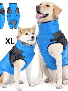 Dog Winter Jackets For Large Dogs,Dog Coat With Harness Built In,Waterproof Dogs Snowsuits Warm Pet Jacket Zip Up Fleece Cold Weather Coats Reflective Puppy Vest With - Multicolor - View 17