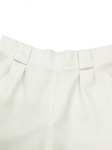 GlowEve 2026 New Spring/Summer French Chic Fashion Design Brown Camisole Square Neck Fitted Slim Tank Top + Elastic Waist White Wide Leg Shorts 2 Piece Casual Vacation Outfit For Women - Multicolor - View 3